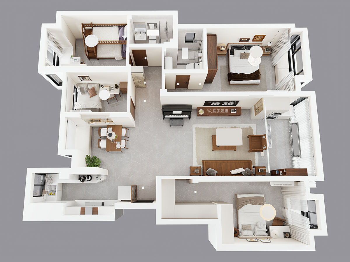 孟宪涛｜高科荣域8-2-303-133㎡-简约中式风格｜4室2厅2卫｜老房装修｜定制家｜全包17